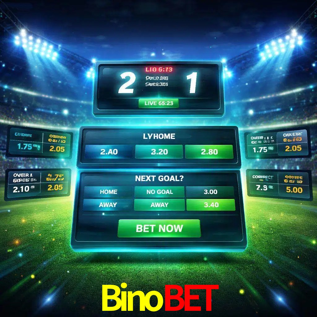 Vista de apuestas en vivo Binobet durante un partido en curso